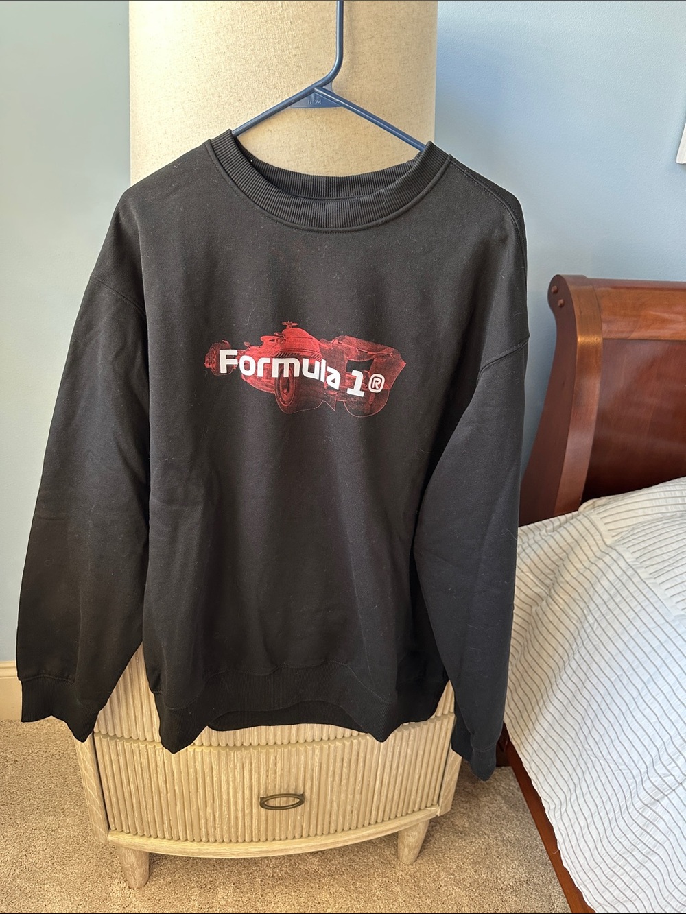 H&M Black Crewneck Sweatshirt with Red Formula 1 Graphic